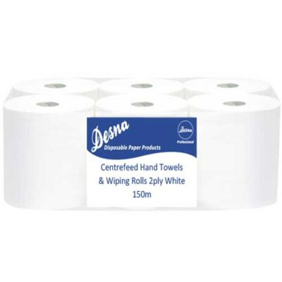 White centrefeed rolls 2ply are versatile and can be used for a variety of purposes